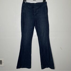 EVA LONGORIA TROUSER DARK WASH FLARE JEANS SZ 8